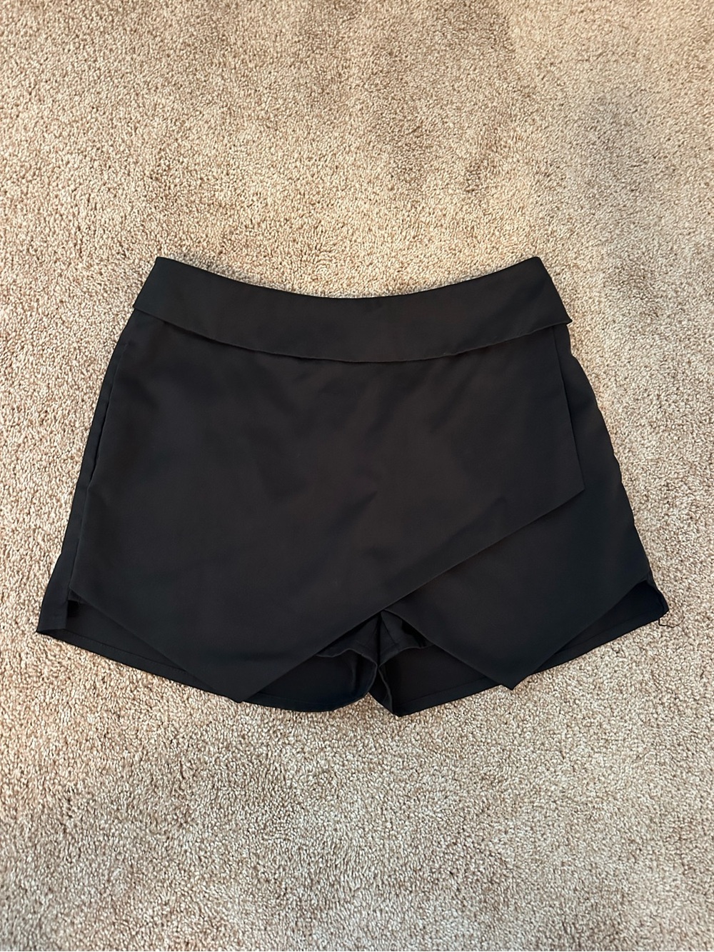 Black Women's Skort Shorts - Classic Wrap Front